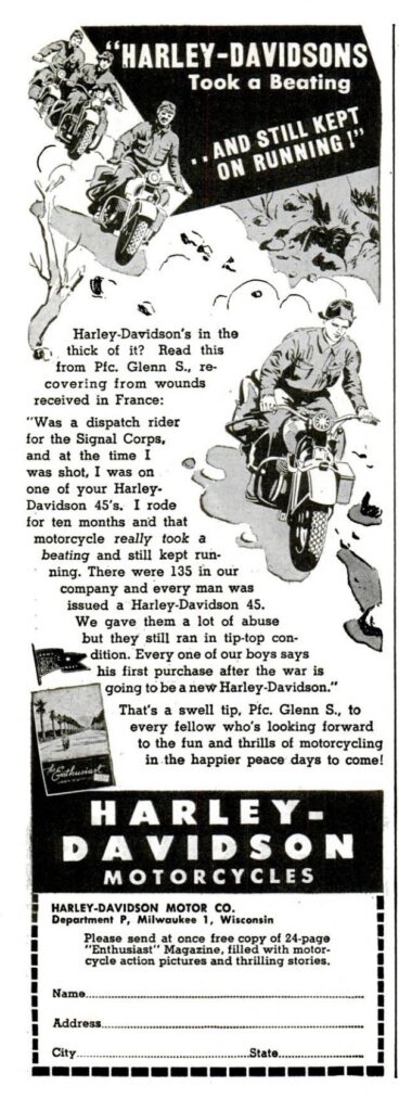 1945 - Harley-Davidson Anuncio