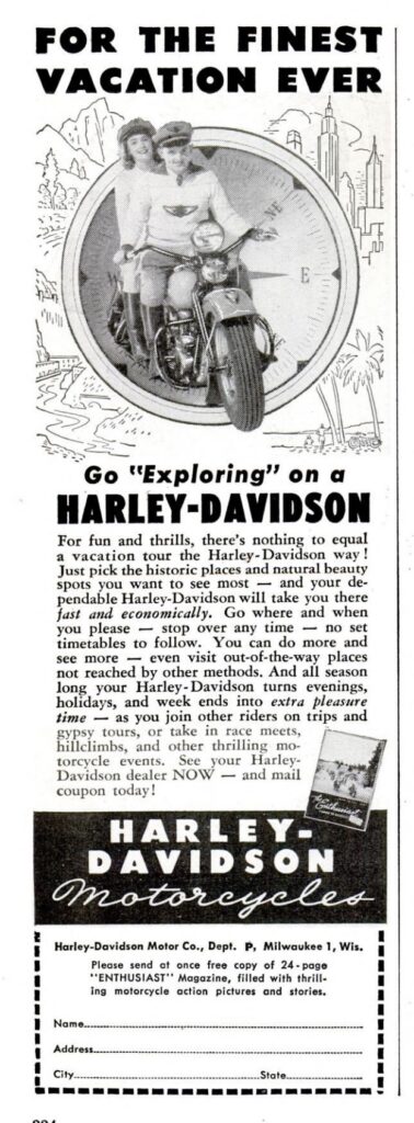 1947 - Anuncio Harley-Davidson