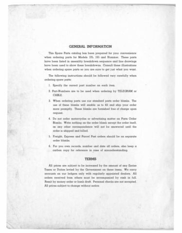 1948-1957 - Harley-Davidson Spare parts catalog all singles