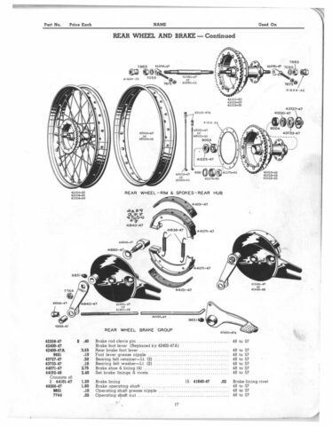 1948-1957 - Harley-Davidson Spare parts catalog all singles
