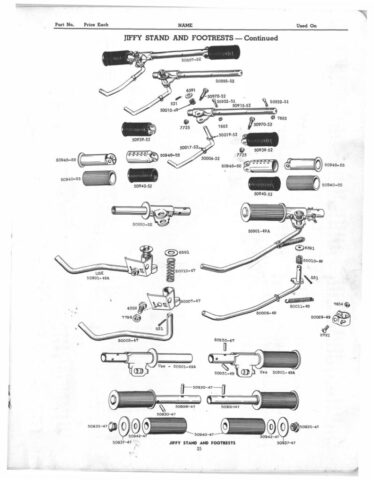 1948-1957 - Harley-Davidson Spare parts catalog all singles