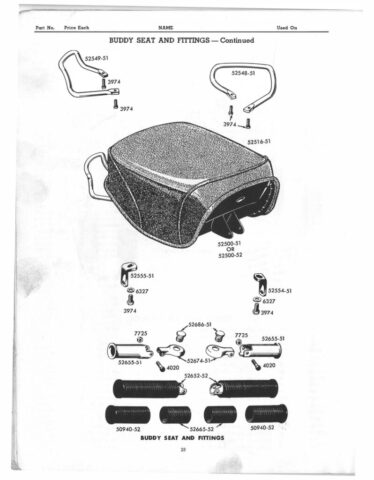 1948-1957 - Harley-Davidson Spare parts catalog all singles