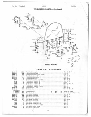 1948-1957 - Harley-Davidson Spare parts catalog all singles