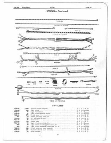 1948-1957 - Harley-Davidson Spare parts catalog all singles