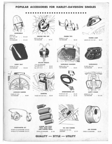 1948-1957 - Harley-Davidson Spare parts catalog all singles