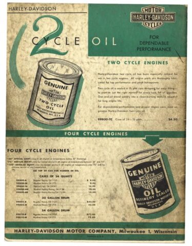 1948-1957 - Harley-Davidson Spare parts catalog all singles