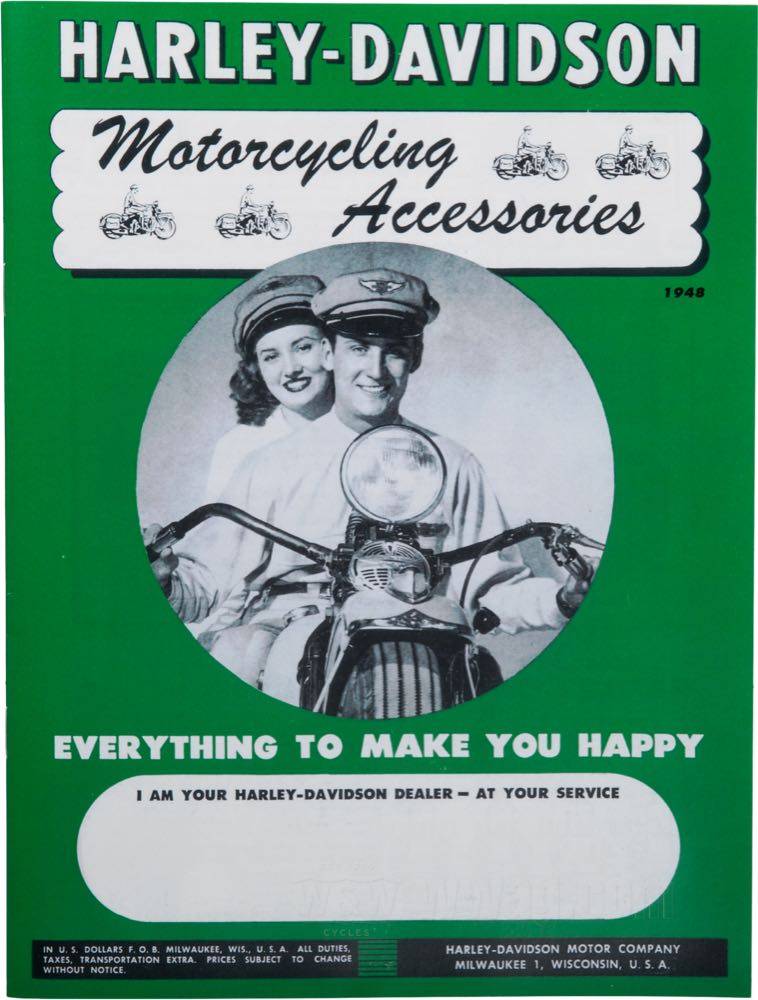 1948 - Harley-Davidson -catálogo de accesorios