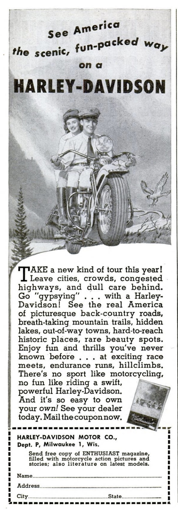 1948 - Anuncio Harley-Davidson