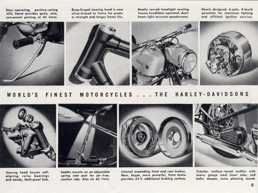 1950 - Harley-Davidson folleto de ventas