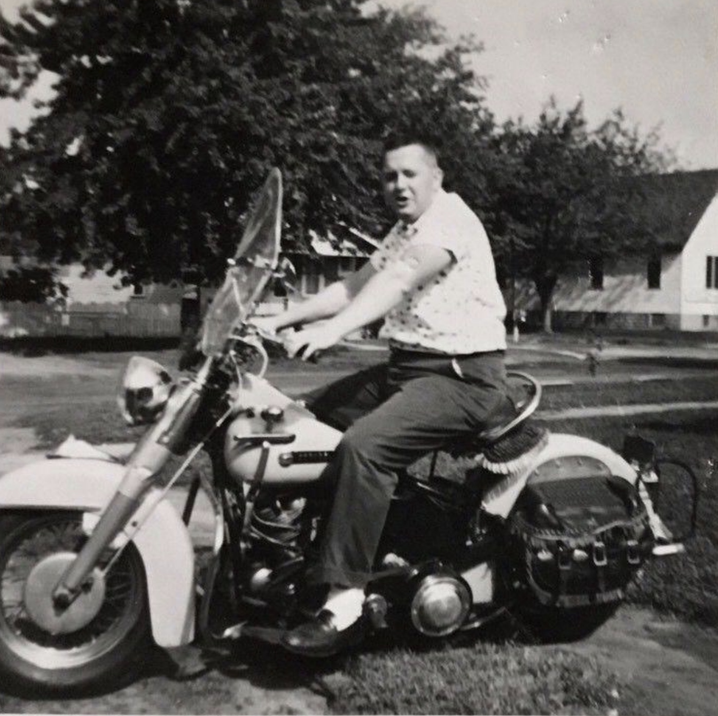 1950 - Harley-Davidson foto de epoca