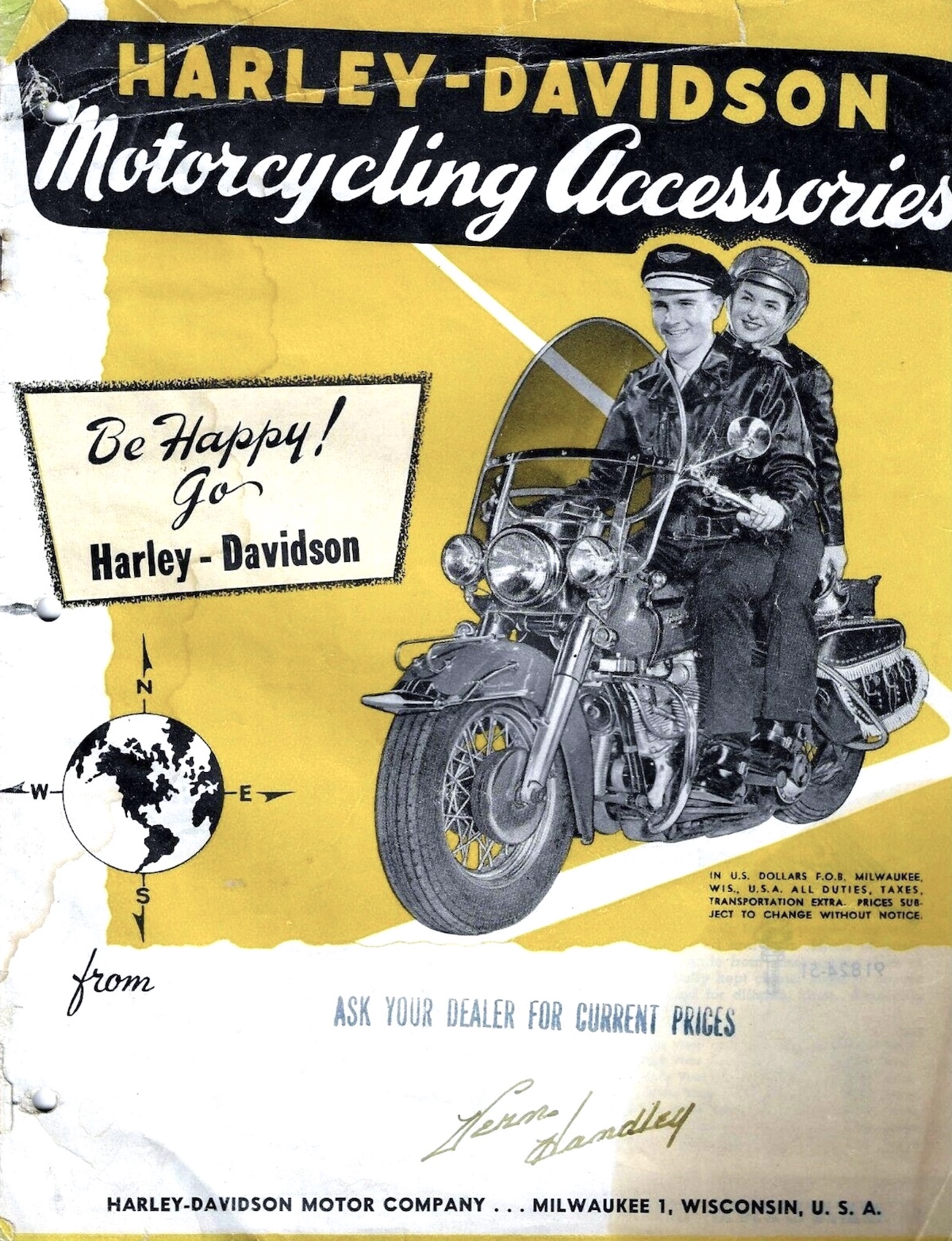 1951 - Harley-Davidson accesorios catálogo