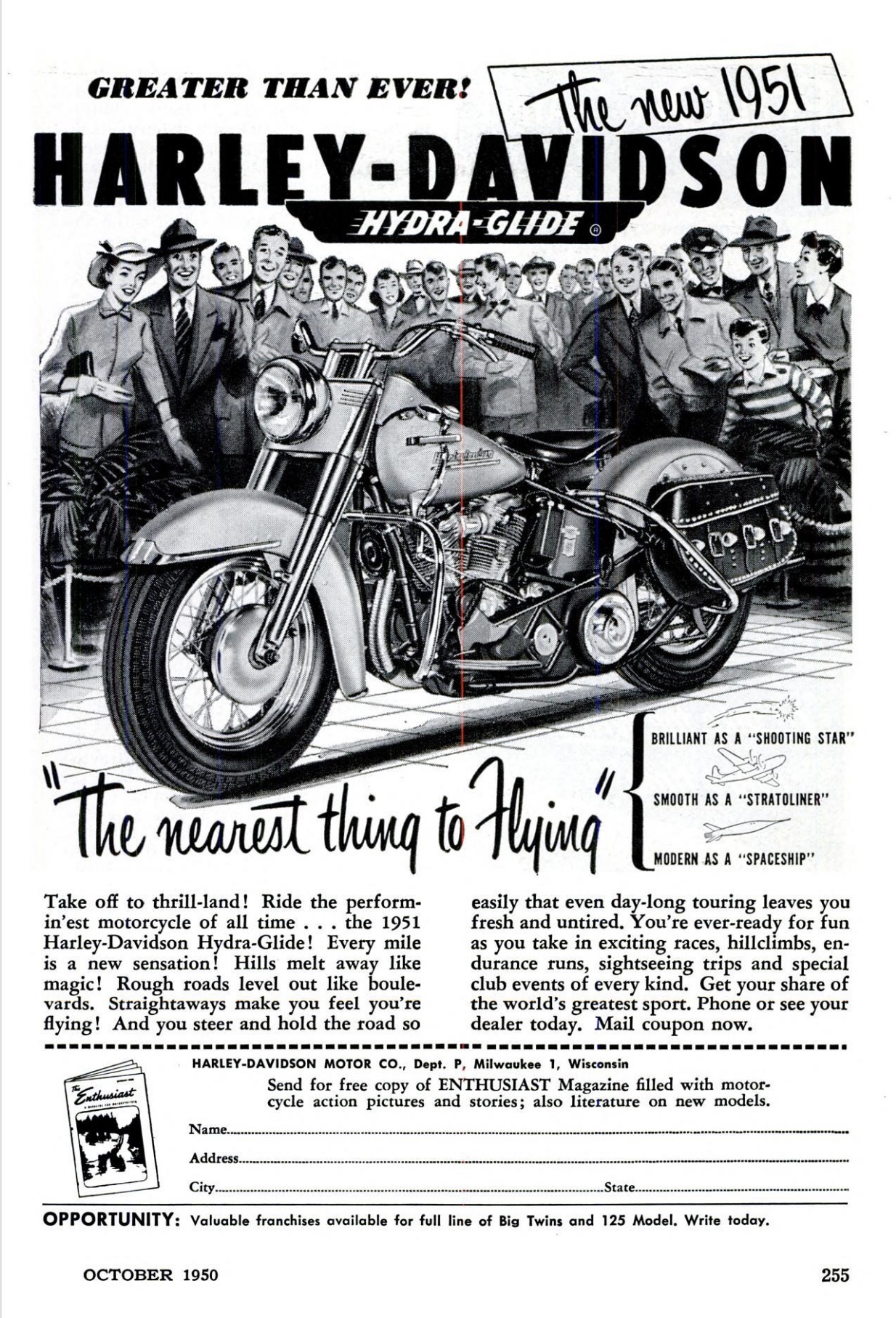 1951 - Anuncio Harley-Davidson