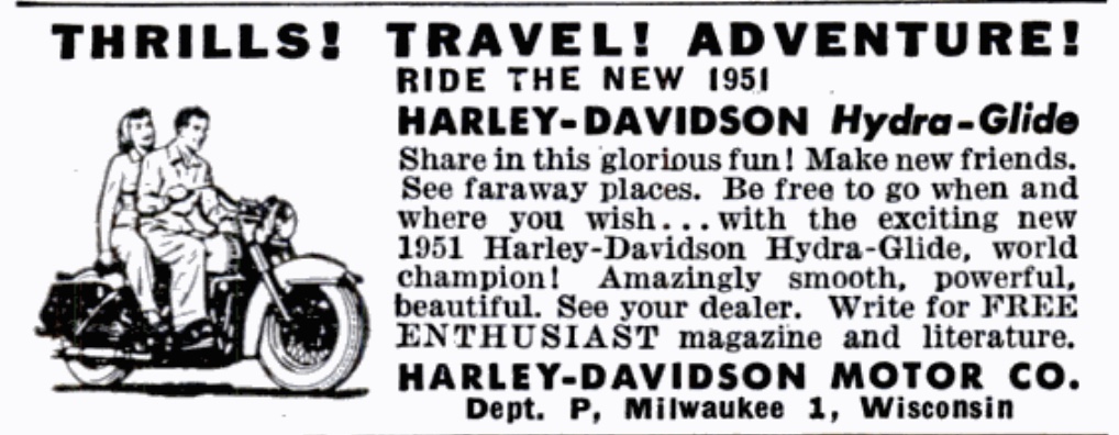 1951 - Anuncio Harley-Davidson