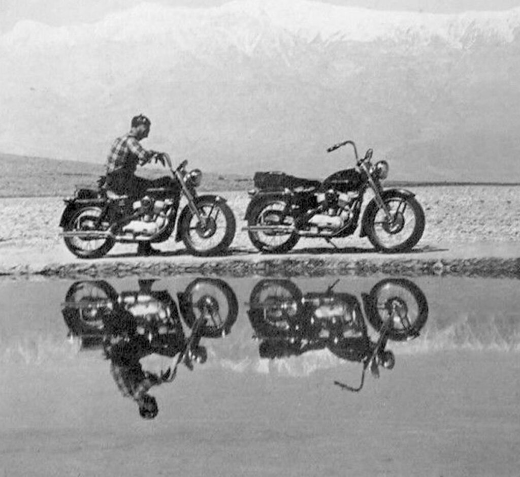1952 - Harley-Davidson foto de epoca