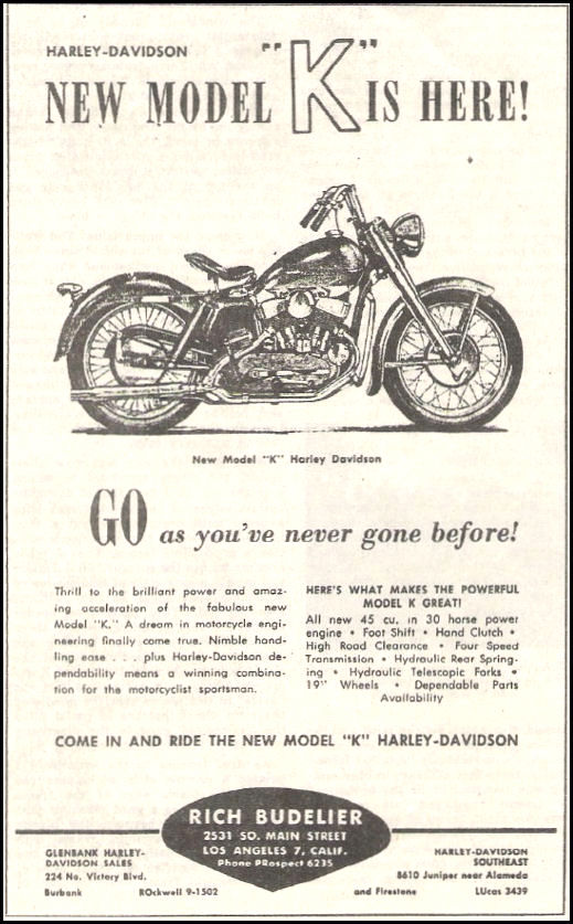 1952 - Harley-Davidson anuncio