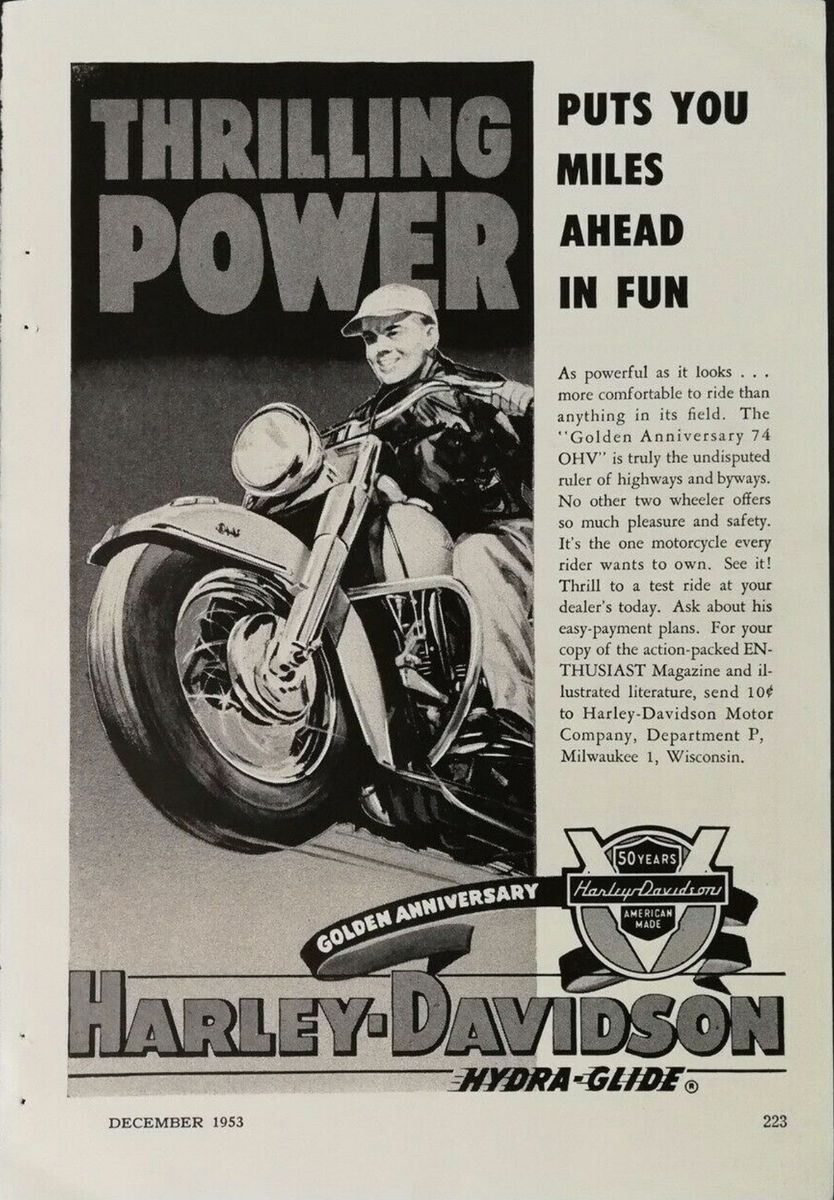 1953 - Harley-Davidson anuncio
