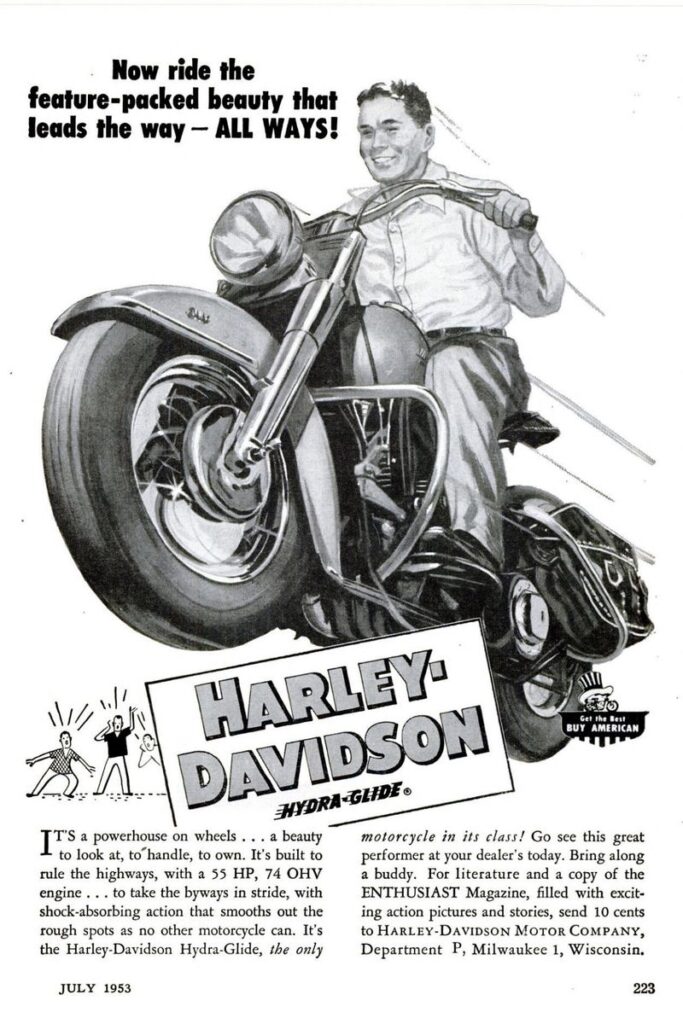 1953 - Harley-Davidson anuncio