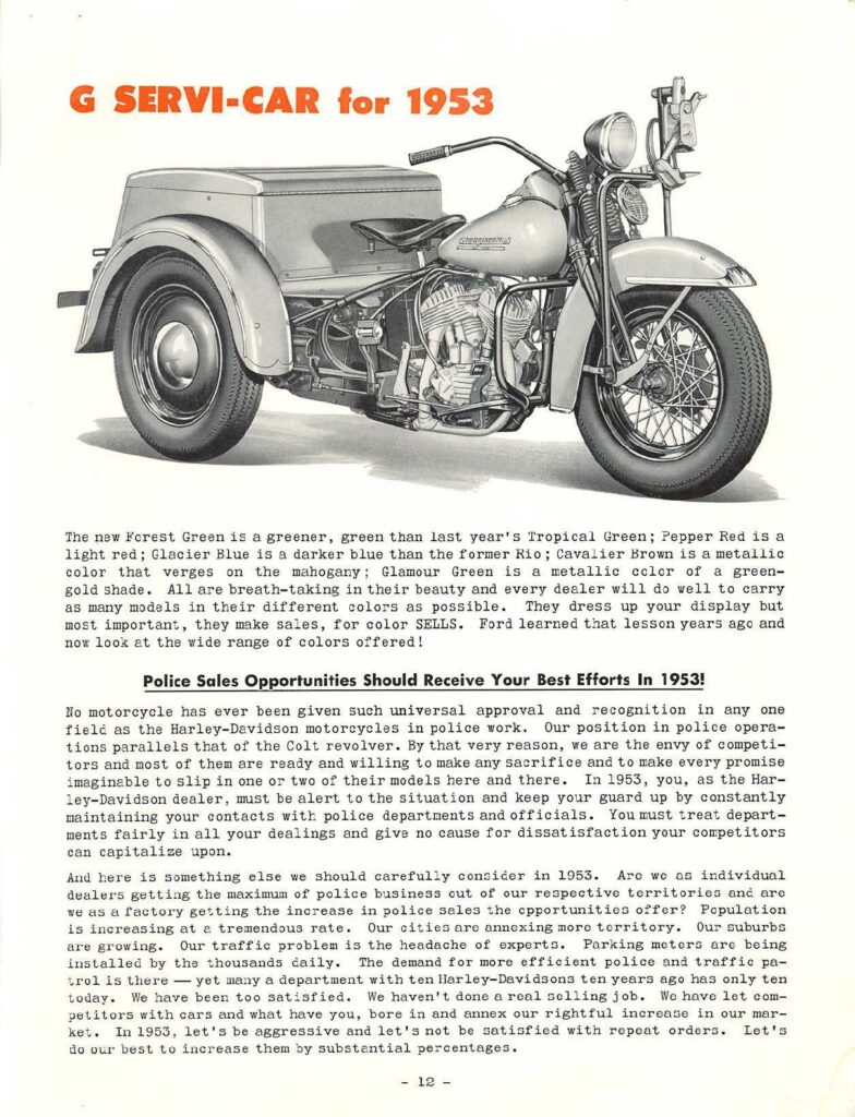 1953 - Harley-Davidson New Model brochure bulletin