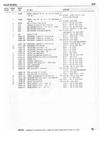 1954-1978 - Harley-Davidson Sportster XLH XLCH-1000 Parts Catalog