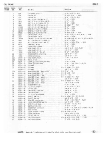 1954-1978 - Harley-Davidson Sportster XLH XLCH-1000 Parts Catalog