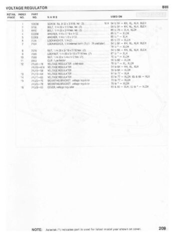 1954-1978 - Harley-Davidson Sportster XLH XLCH-1000 Parts Catalog