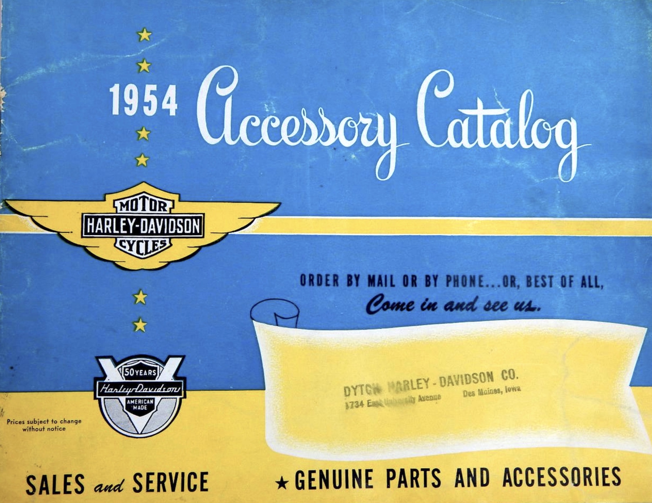 1954 - Harley-Davidson accesorios