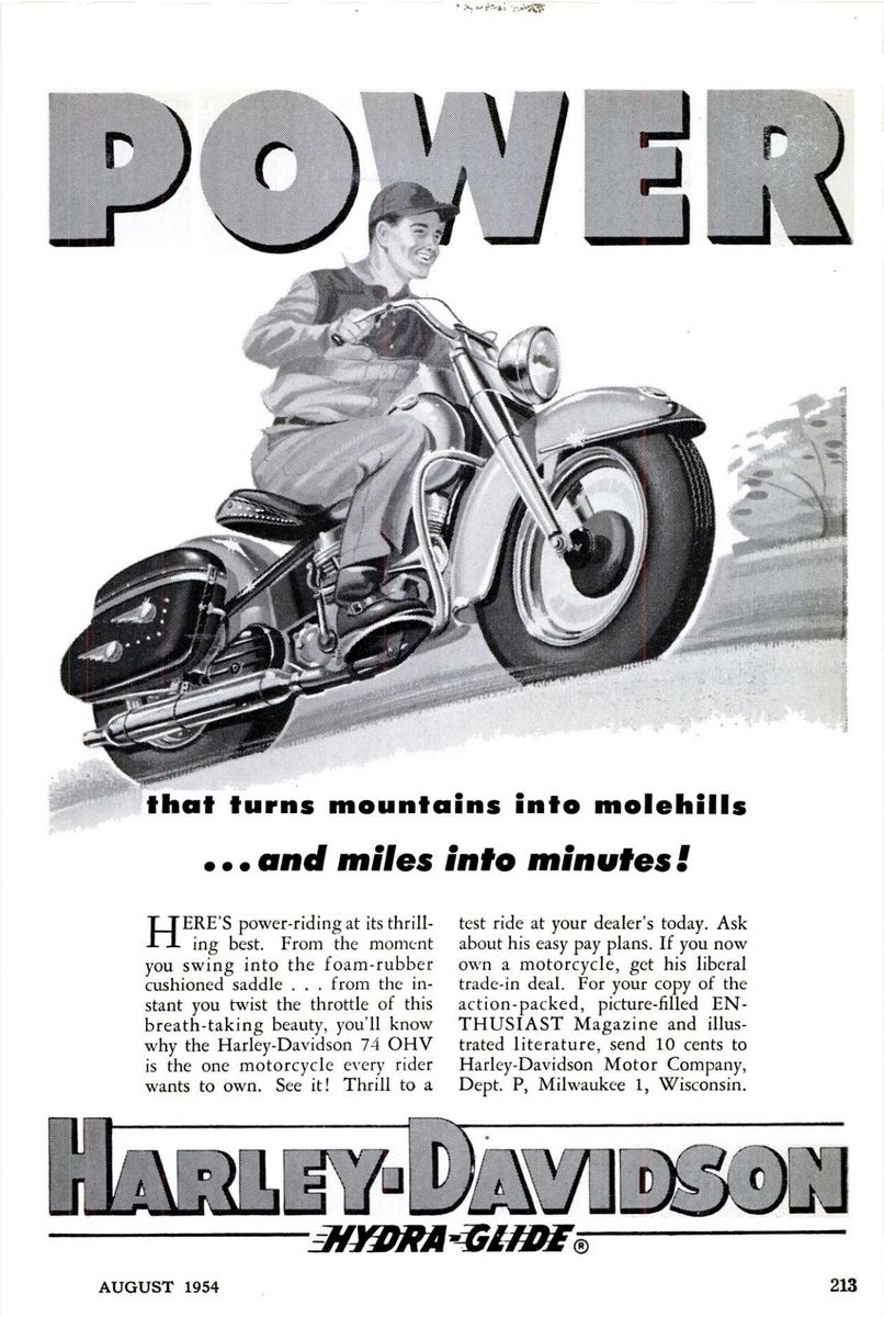 1954 - Harley-Davidson anuncio