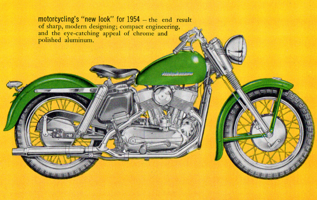 1954 - Harley-Davidson Modelo KH folleto ventas