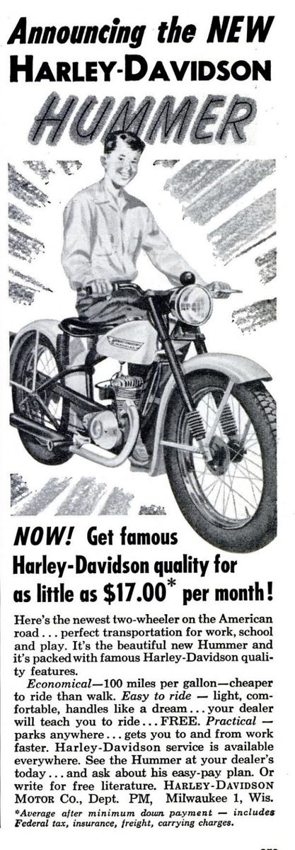 1955 - Harley-Davidson anuncio