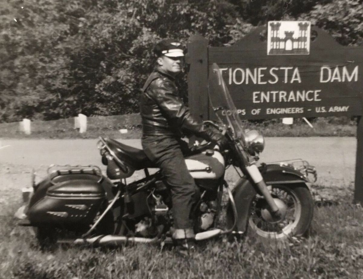 1955 - Harley-Davidson foto de epoca