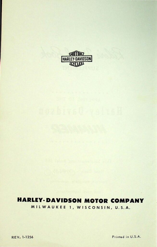 1955 - Harley-Davidson Hummer Riders Handbook