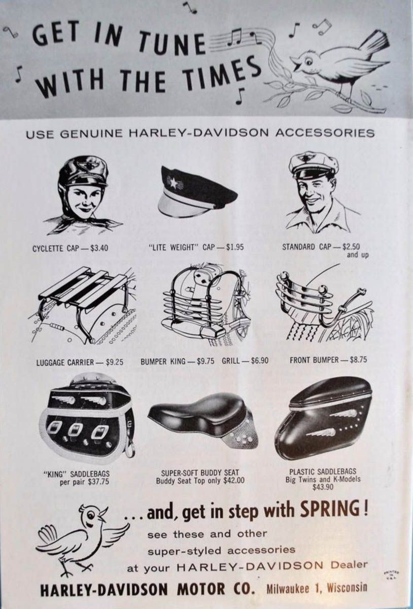 1956 - Harley-Davidson accesorios