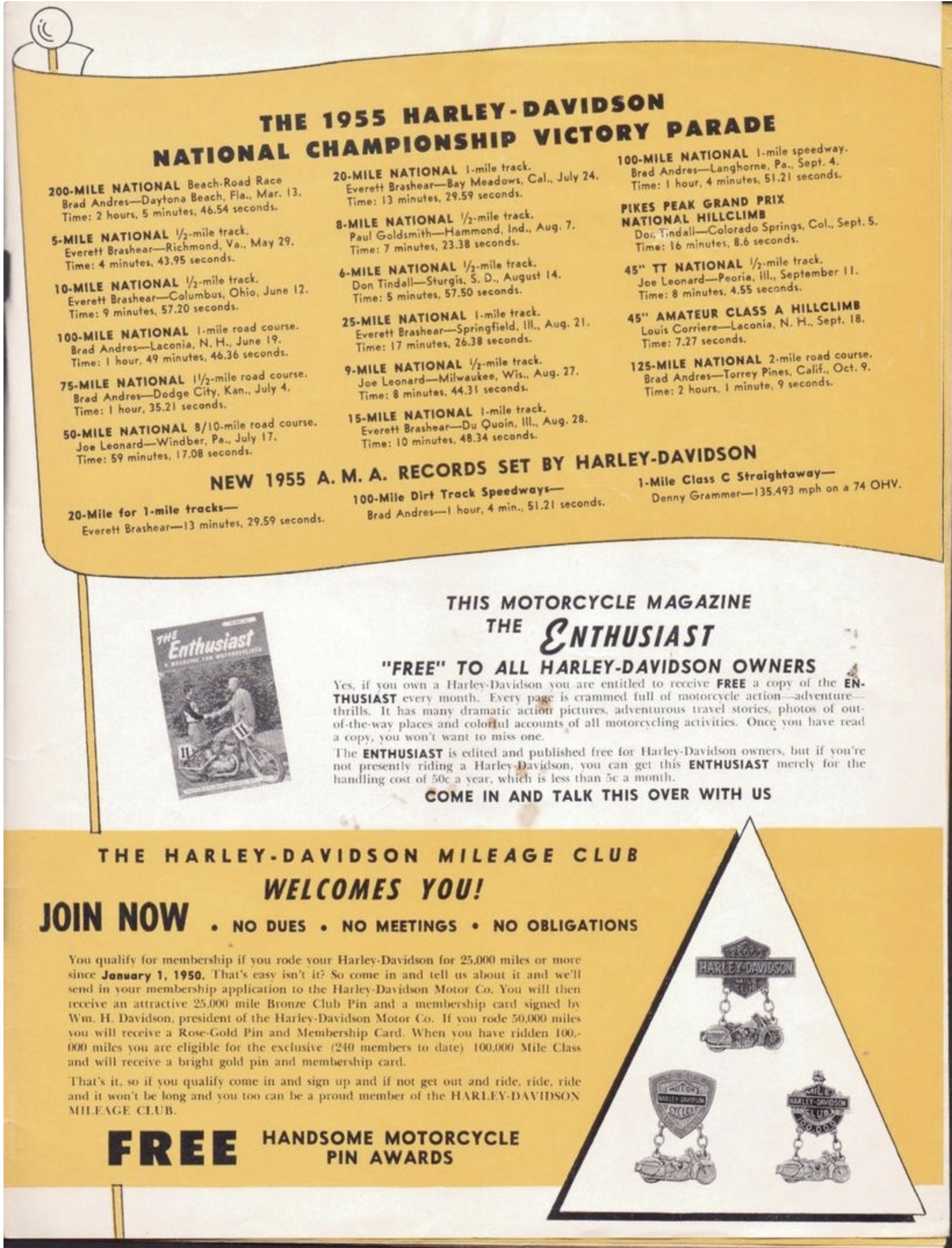 1956 - Harley-Davidson Accesorios