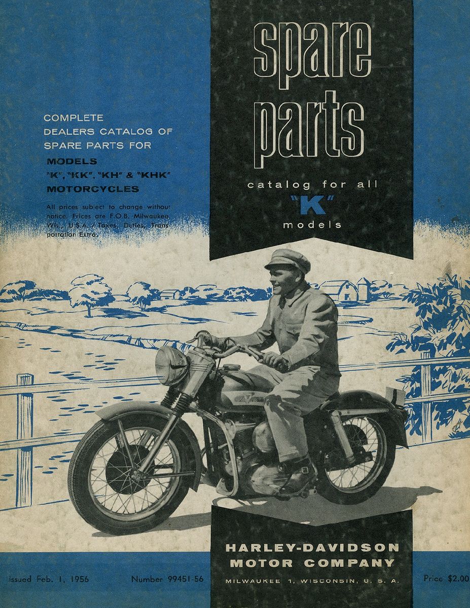 1956 - Harley-Davidson Modelos K KK KH KHK Spare Parts