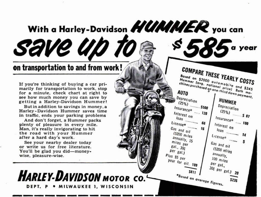 1956 - Harley-Davidson anuncio
