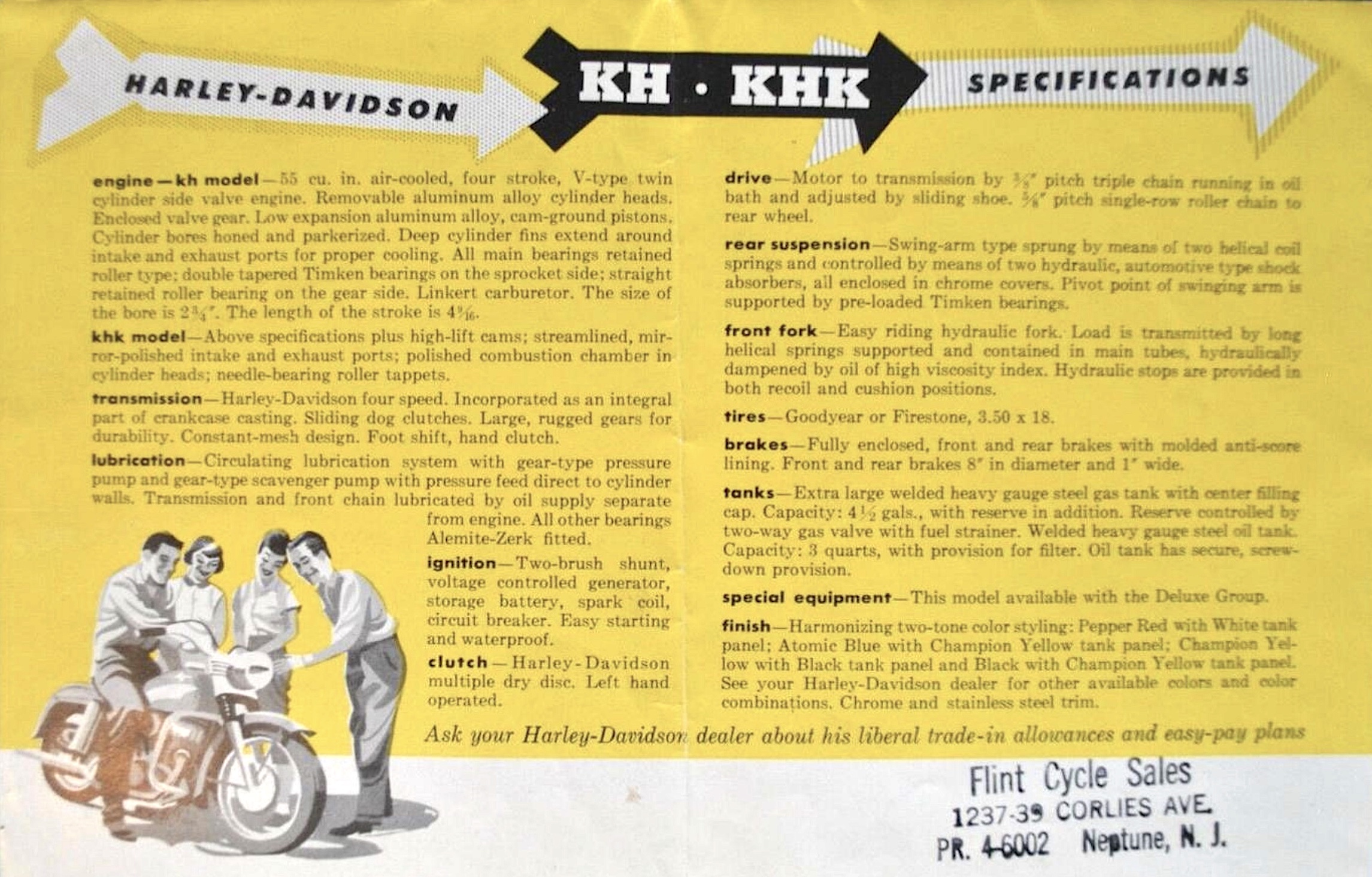 1956 - Harley-Davidson Folleto KH