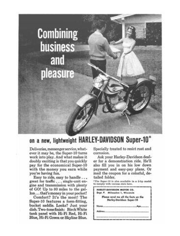 1961 - Harley-Davidson anuncio 1961 - Harley-Davidson anuncio