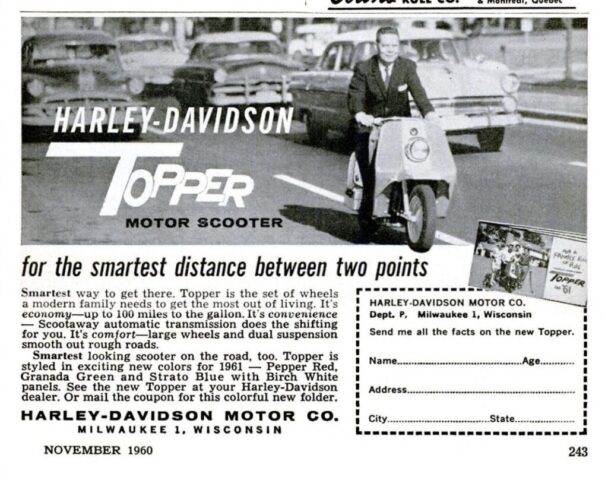 1961 - Harley-Davidson anuncio 1961 - Harley-Davidson anuncio