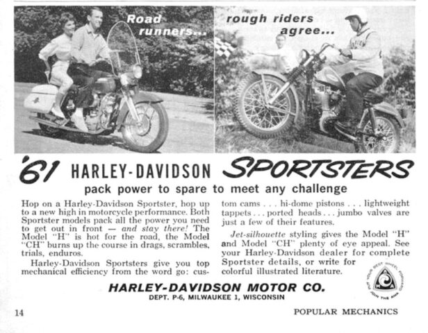 1961 - Harley-Davidson anuncio 1961 - Harley-Davidson anuncio