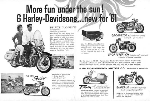 1961 - Harley-Davidson anuncio 1961 - Harley-Davidson anuncio