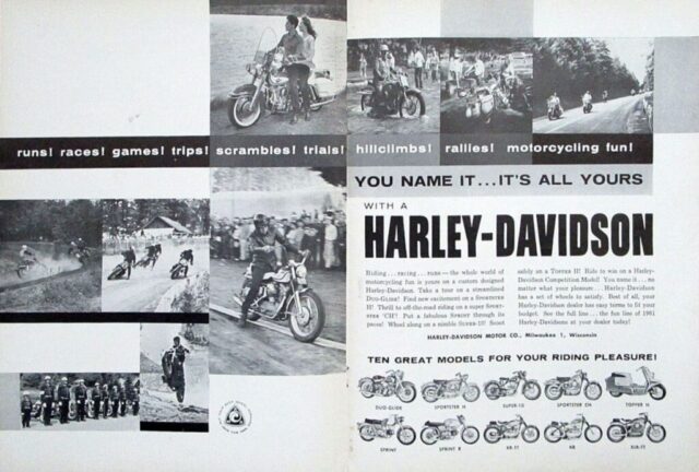 1961 - Harley-Davidson anuncio 1961 - Harley-Davidson anuncio