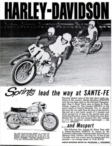 1962 - Harley-Davidson anuncio