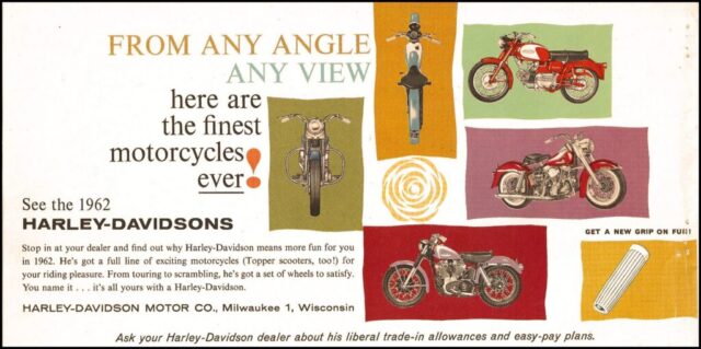 1962 - Harley-Davidson Folleto de ventas rojo