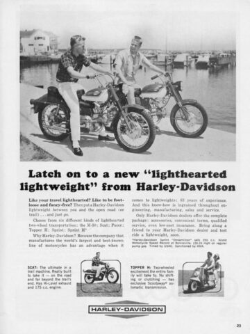 1965 - Harley-Davidson Anuncios modelos 1965 - Harley-Davidson Anuncios modelos
