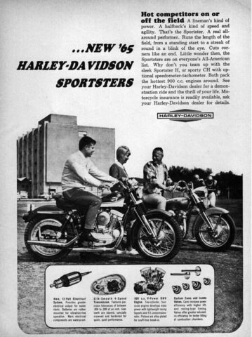 1965 - Harley-Davidson Anuncios modelos 1965 - Harley-Davidson Anuncios modelos