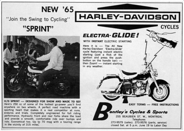 1965 - Harley-Davidson Anuncios modelos 1965 - Harley-Davidson Anuncios modelos
