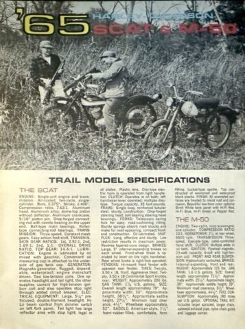 1965 - Harley-Davidson Folleto de ventas 1965 - Harley-Davidson Folleto de ventas