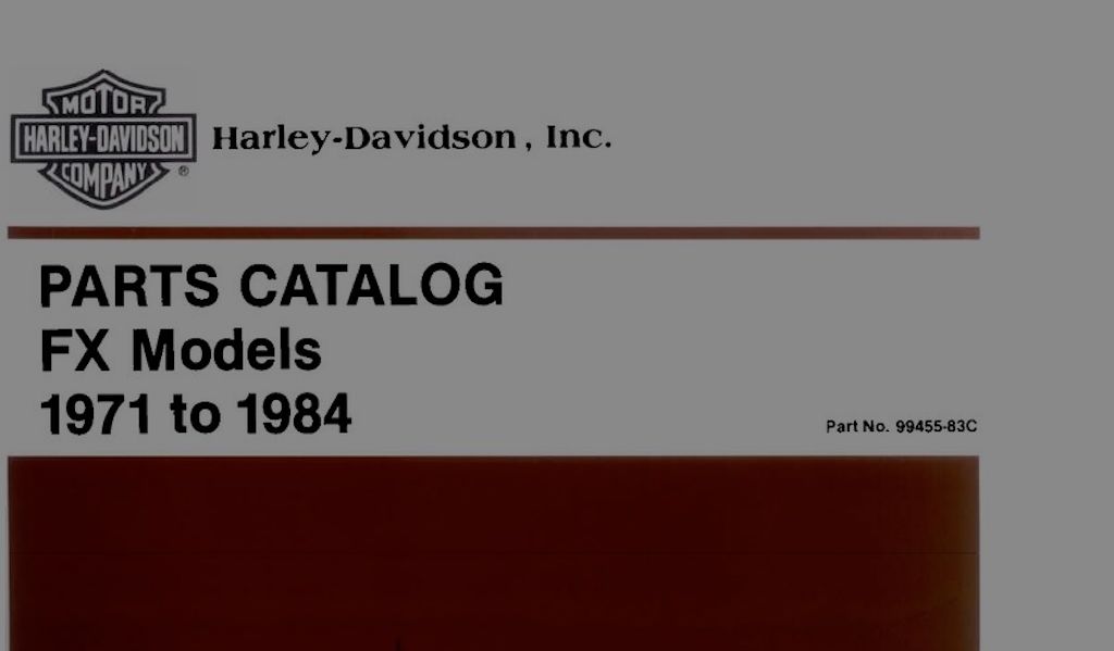 1971-1984 - Harley-Davidson FX Parts catalog - Harley Clasica