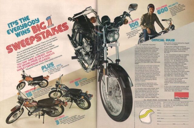1975 - Harley-Davidson Anuncios modelos