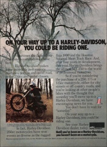 1975 - Harley-Davidson Anuncios modelos